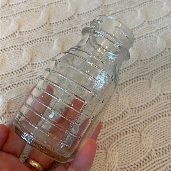 VTG ARMSTRONG NURSER, 1930s Embossed 4 Ounce BABY BOTTLE, glass threaded top - Picture 8 of 10